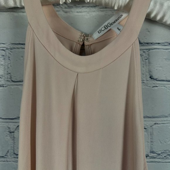 BCBGeneration Sleeveless Halter ‎ Mini Sheath Dress, Size Small, Rose Smoke - Picture 3 of 8